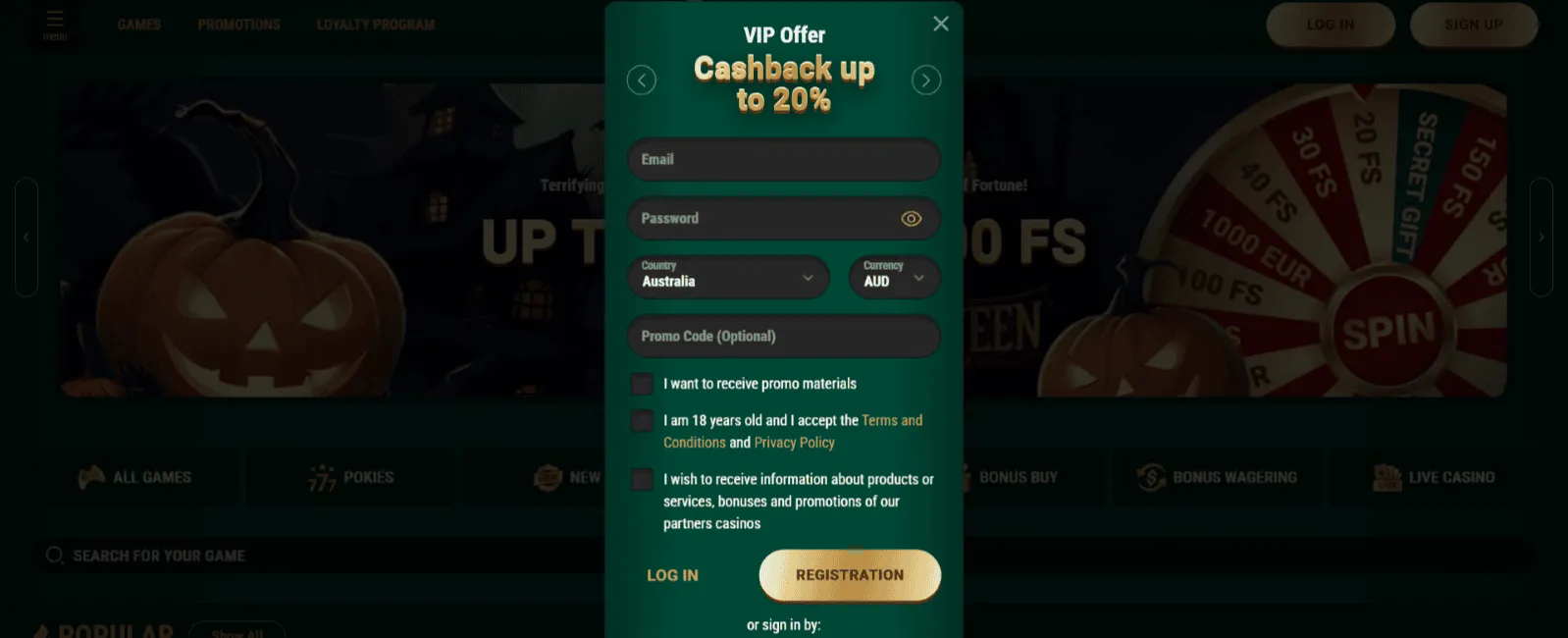 Richard Casino no deposit bonus